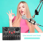 V8S Live Streaming Sound Adapter – High-Quality Audio Interface for Phones and Lap Microphones