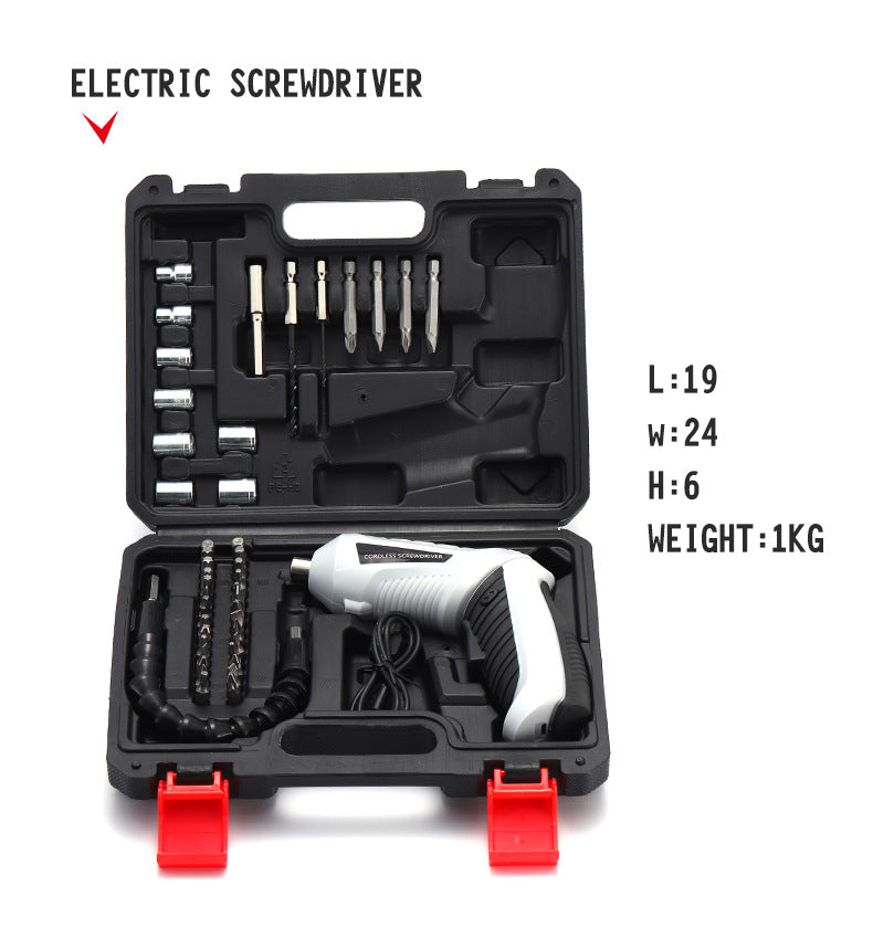 Cordless Screwdriver | Rechargeable Household Electric Drill | Multi-Function Screw Set with Lithium Battery | Compact & Versatile Tool