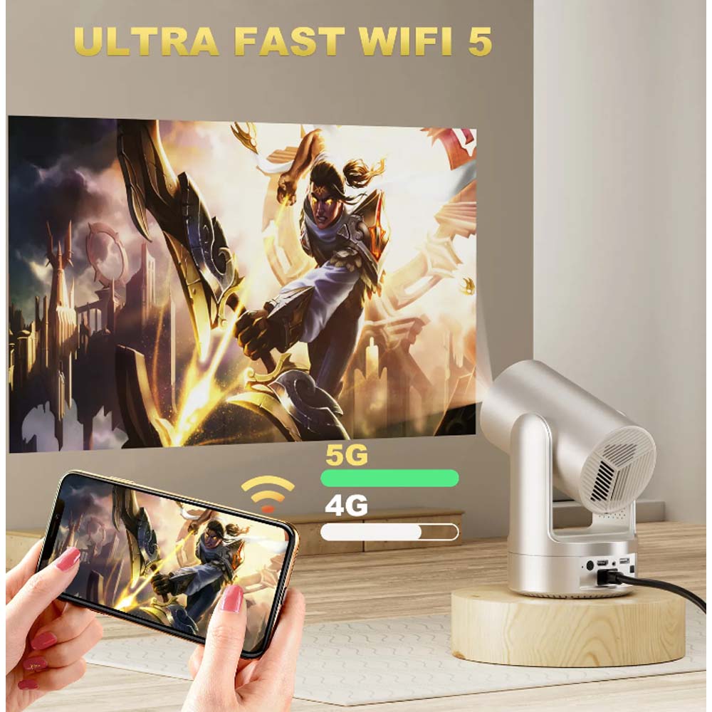 Mini Portable Projector - Pico, 3D, Internet-Ready, Built-In Speakers, Pocketable for Home, Outdoor, Business, Education