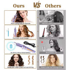 2-in-1 Electric Hair Styler – Rotating Curling Iron & Straightener Brush with Negative Ion Technology for Smooth, Shiny Hair (Multicolor Styling Tool)