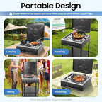4-Burner Outdoor Gas Stove with Detachable Legs – Portable Propane Cooking Station for Camping, RVs, Backyard BBQs, Tailgating & Patio Events