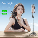 P15mini-C Magnetic Selfie Stick | Bluetooth Remote, 47.5cm Extendable Selfie Pole | Multifunctional Camera Assistant for iPhone & Android Smartphones, Travel & Vlogging