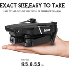 8K Foldable Mini Drone - Dual Camera, WiFi FPV, Gesture Control, Android/iOS Compatible, with Carry Case (Black) – Compact & Powerful Drone for Aerial Photography