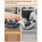4-Head Massage Gun Deep Tissue | 20 Intensity Levels & 6 Massage Modes | Handheld Muscle Massager for Back, Neck, Shoulders, Legs & Full Body Pain Relief