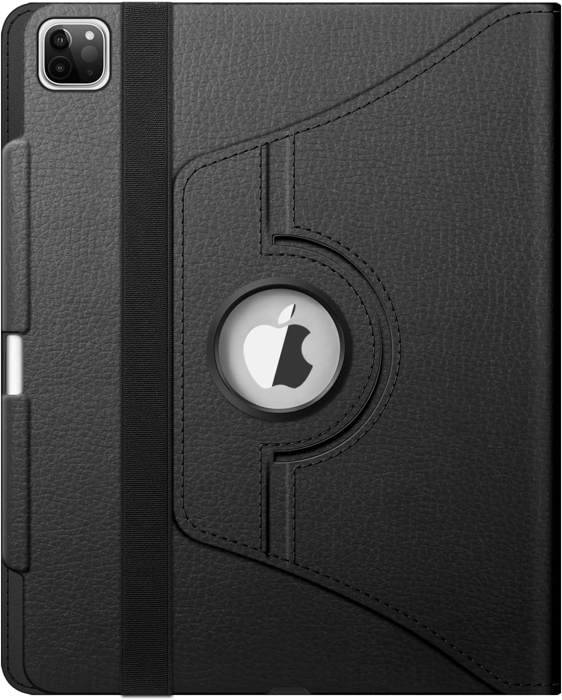 360° Rotating Case for iPad Pro 12.9" (2018–2022) – Auto Sleep/Wake Leather Cover with Pencil Holder & Multi-Angle Stand (Multi Colour)