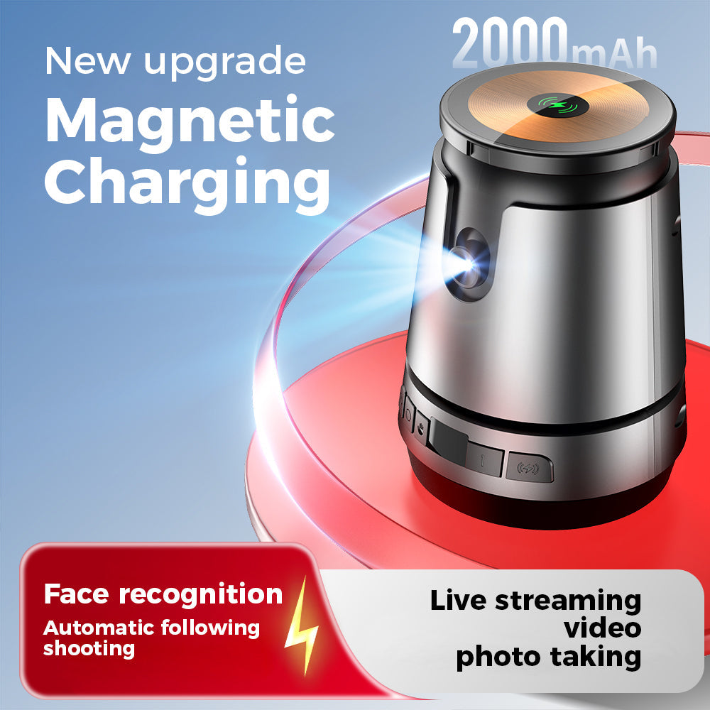 Q05 Smart Magnetic Charging Gimbal | 360° Rotation Smartphone Stabilizer with AI Face Tracking, Magnetic Mount & Wireless Charging for Smooth Video & Vlogging