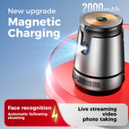 Q05 Smart Magnetic Charging Gimbal | 360° Rotation Smartphone Stabilizer with AI Face Tracking, Magnetic Mount & Wireless Charging for Smooth Video & Vlogging