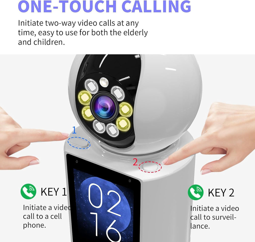 4K HD Indoor Security Camera – 360° Rotation, Night Vision, Two-Way Audio, Motion Alerts, App Control, Ideal for Pets, Babies, and Nanny Monitoring