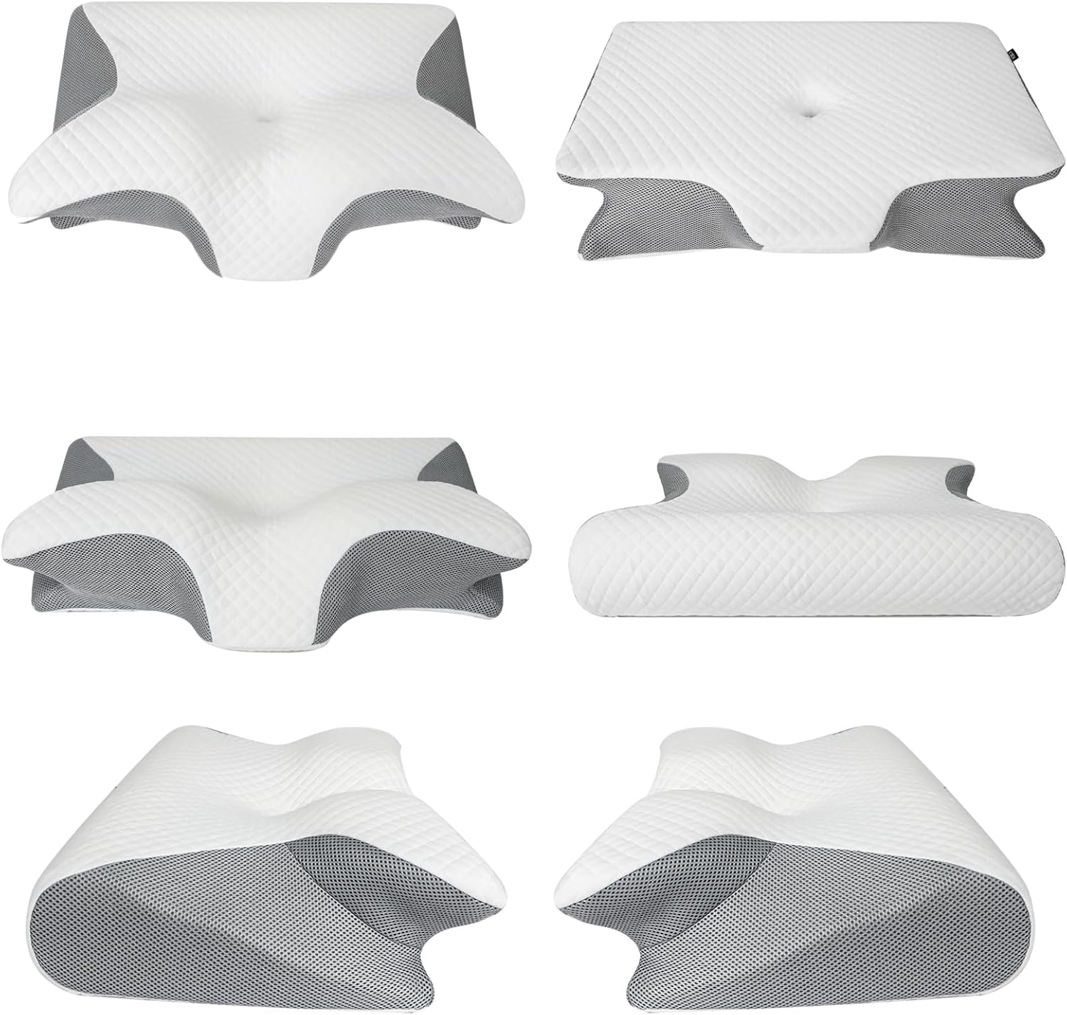 2-in-1 Memory Foam Cervical Pillow for Neck Pain Relief – Ergonomic Orthopedic Support for Side, Back & Stomach Sleepers