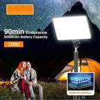 U480 LED Video Light – 5000mAh Rechargeable Camera Panel Light with 10–100% Dimmable Brightness, Adjustable 3200K–5600K Bi-Color Lighting for Photography, Videography, Live Streaming & Content Creation