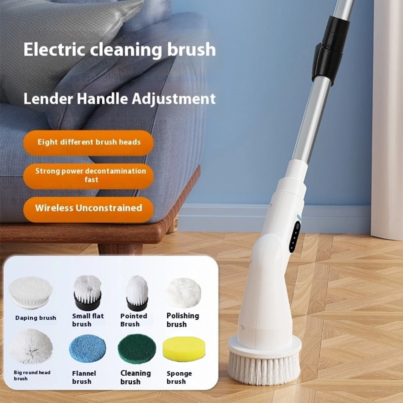 Cordless Electric Spin Scrubber | Bathroom Cleaning Brush with 7 Replaceable Heads | Powerful Shower, Tub & Tile Cleaner | Lightweight, Baby-Safe Plastic Material