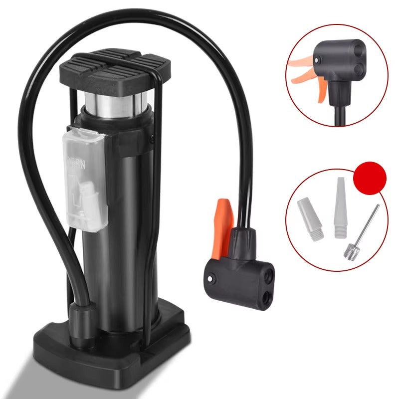 Portable Mini Foot Pump | High-Pressure Aluminum Alloy Air Inflator with Foot Pedal