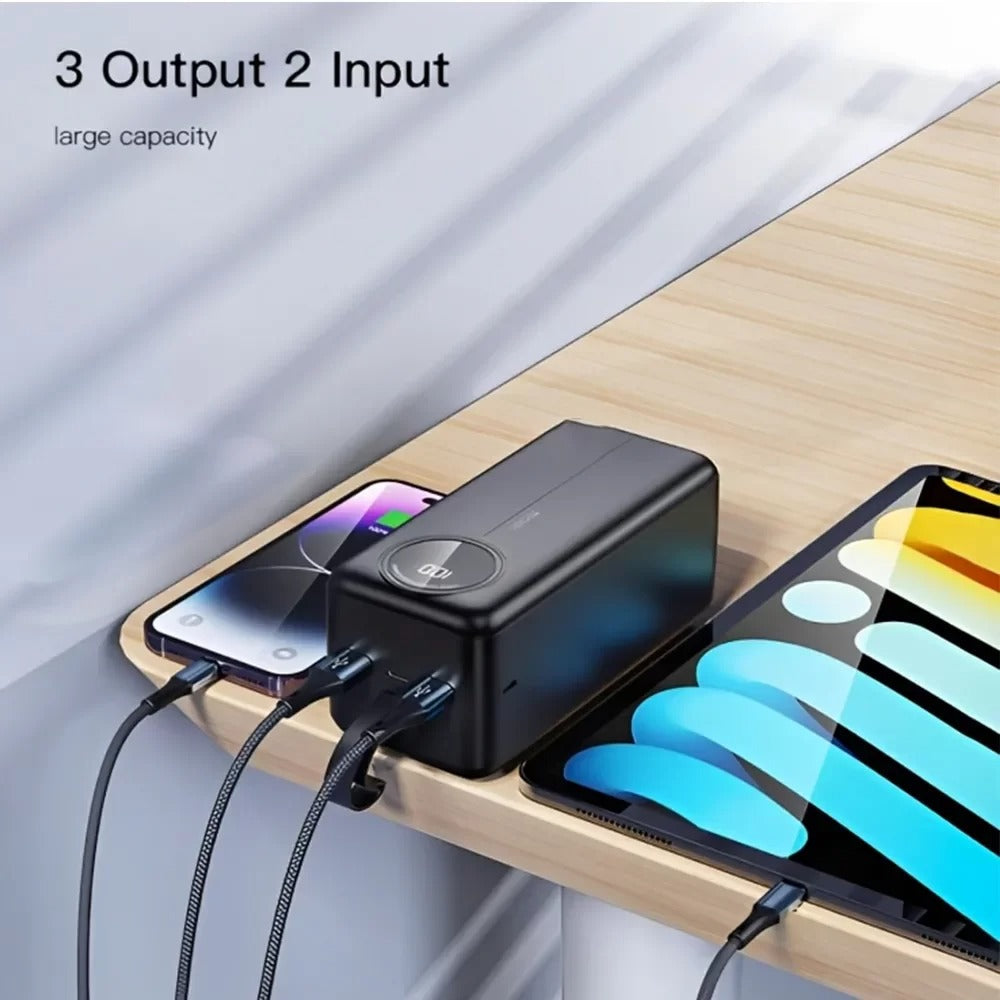 LCD Digital Display Power Bank – 30000mAh Portable Charger with High-Speed Charging