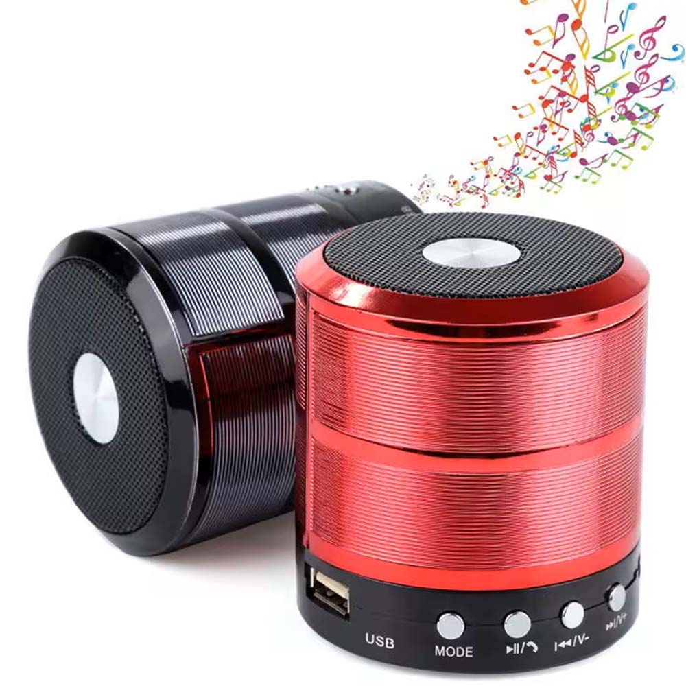 Portable Bluetooth Speaker & Radio. Mini wireless subwoofer for powerful outdoor sound with FM radio functionality. (Multi- Colour)