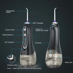 Portable Dental Water Flosser – Rechargeable Oral Irrigator with Bag, IPX7 Waterproof, Perfect for Home and Travel