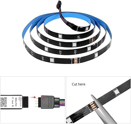 5m Bluetooth LED Strip with USB RGB TV Backlight | App Control & Music Sync