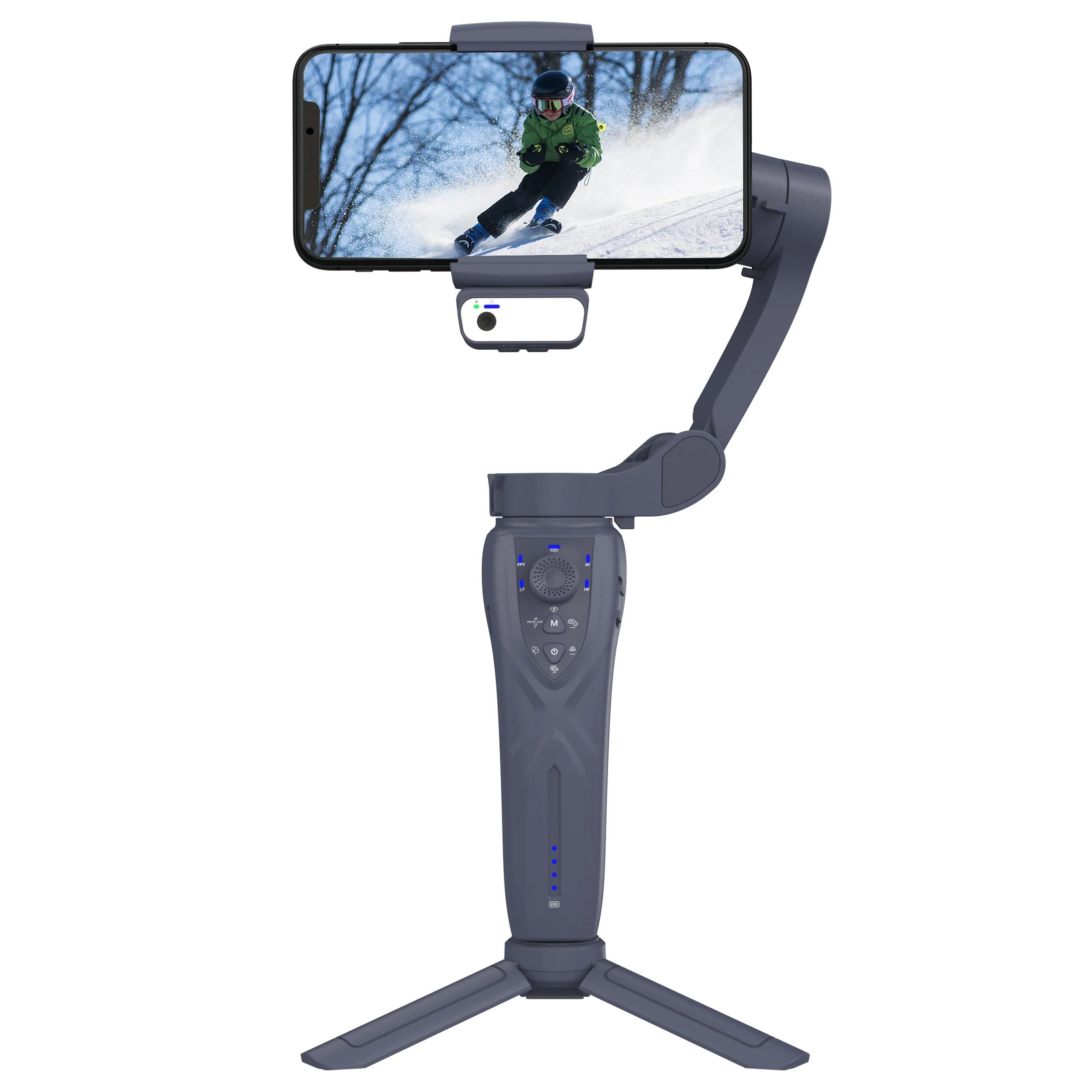 Handheld Gimbal F12 Camera Stabilizer | Tripod with Face Tracking & Horizontal Stabilizer for Selfies