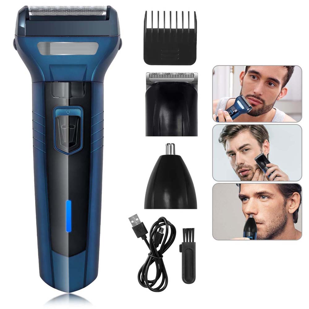 DL-9021 3-in-1 Hair Clipper Set - Rechargeable USB-C Trimmer with Digital Display & Interchangeable Blades