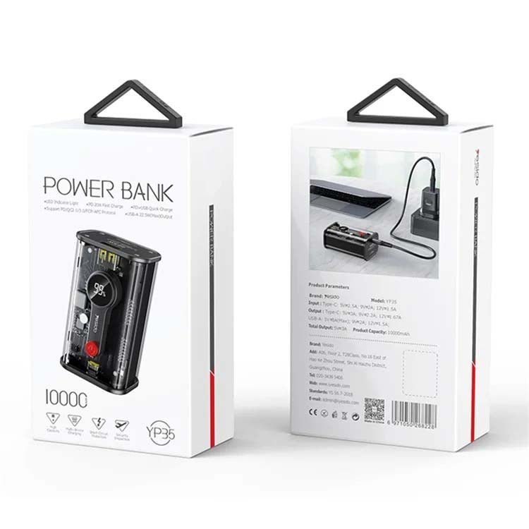 YP35 10000mAh Fast Charging Power Bank – Compact Power Solution with LED Battery Display