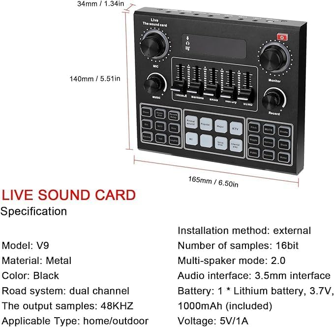 Elite V9 Sound Card & BM800 Pro Microphone Bundle | Complete Setup for Professional Broadcasting