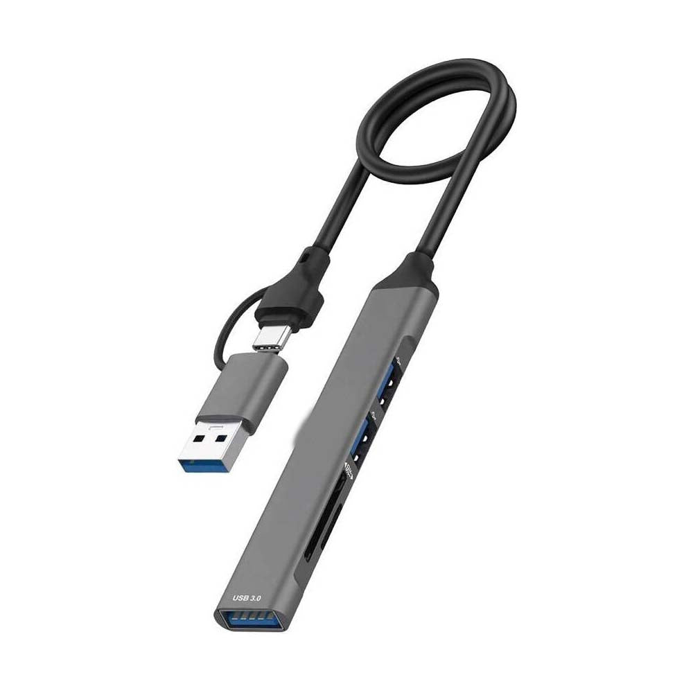 Type-C USB-A 5-in-2 Hub – USB 3.0 and USB 2.0 Connectivity for Efficient Device Management
