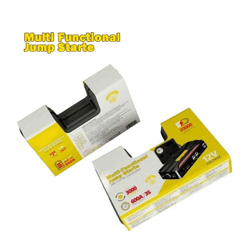 Portable Car Jump Starter & Air Blower Power Bank | 2000A Starter, 150PSI Inflator, 20,000mAh Battery Pack | Multi-Purpose Roadside Emergency Tool