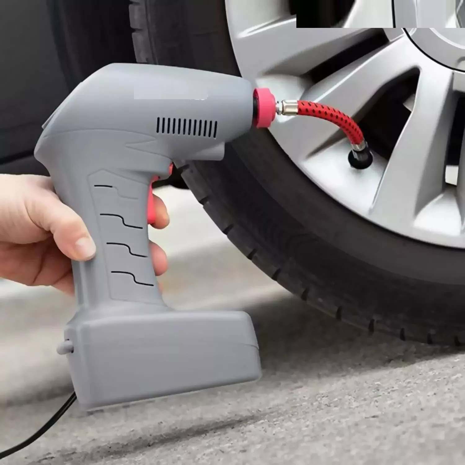 Automatic Cordless Tire Inflator | Portable Air Compressor with Rechargeable Battery, Digital Pressure Gauge & LED Light | Compact Fast Inflation for Car Tires, Bike Tires, Balls & More
