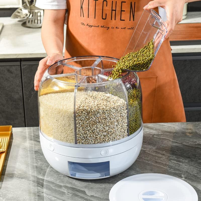 Multifunctional Grain Storage System – Large Capacity Grain Dispenser and Rice Box with Durable Build