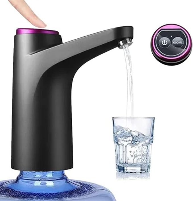 Rechargeable Electric Water Dispenser Pump | USB Powered for 3, 4, & 5 Gallon Bottles | Compact, Portable, & Easy-to-Use Design