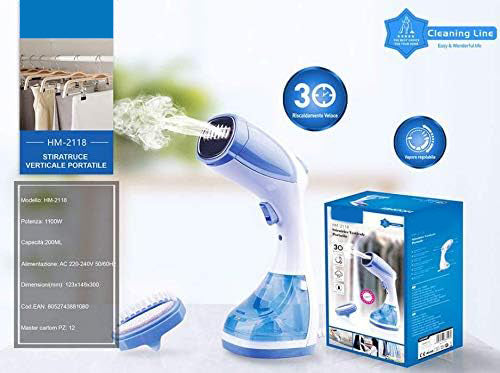 Portable Vertical Steam Iron | 1100W with 200ml Tank & Continuous Steam for Home & Travel