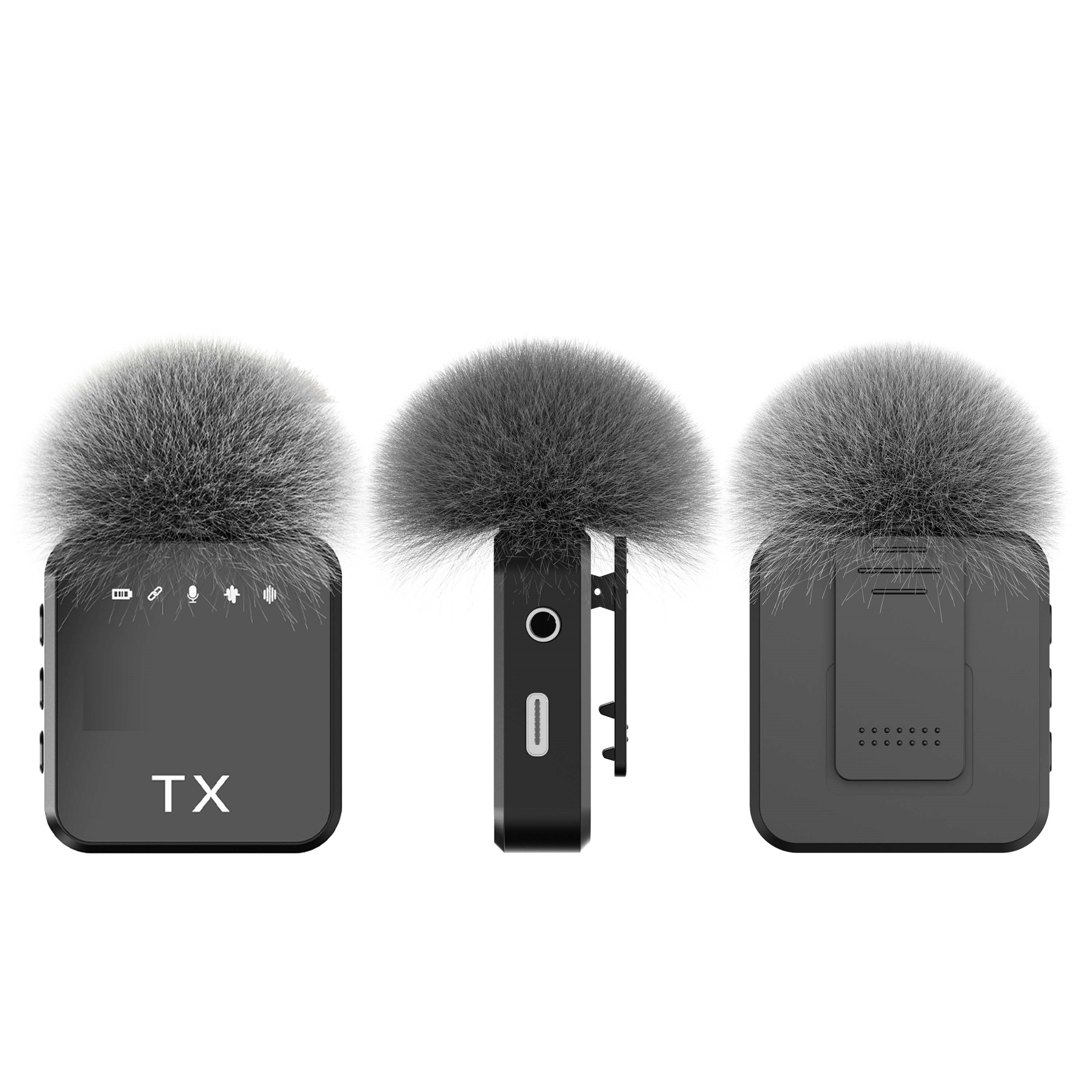 3-in-1 Lavalier Wireless Microphone – 2pcs Wireless Mic Compatible with iPhone, iPad, and Android | Perfect for Video Recording, Gaming, Live Streaming, and Podcasts