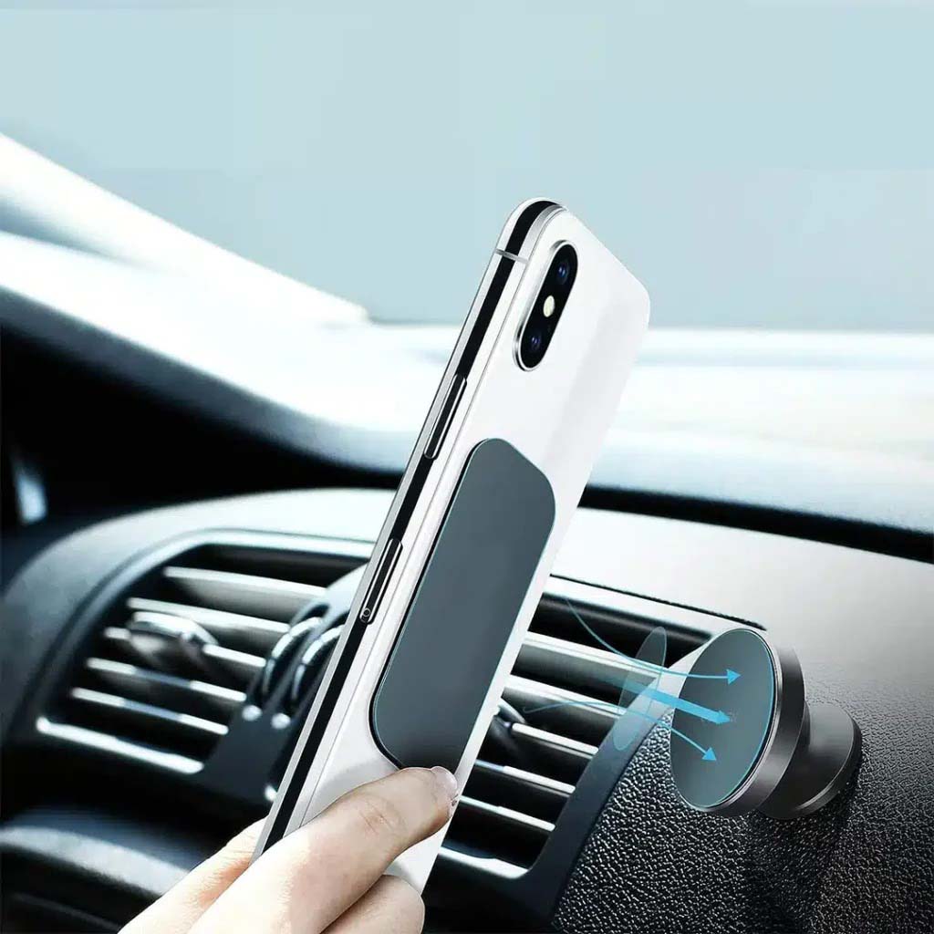 GD-G030 2-in-1 Magnetic Phone Holder - Leather Stand & Car Mount with Strong Magnet for Smartphones
