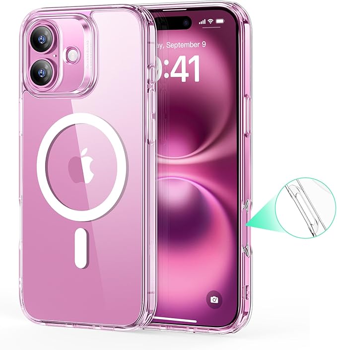 MagSafe-Compatible Magnetic Phone Case for iPhone 16 Series – Military-Grade Protection, Camera Lens Guard & Free Screen Protector
