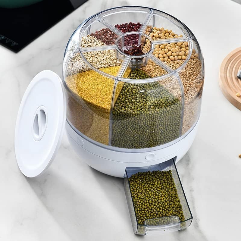 Multifunctional Grain Storage System – Large Capacity Grain Dispenser and Rice Box with Durable Build