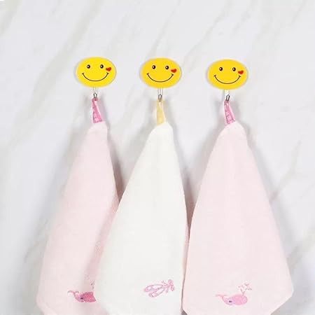 Wall Hanging Hook Set | 9-Piece Emoji Face Adhesive Hooks with Strong Poster Adhesive