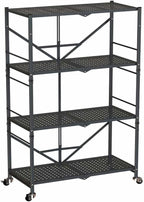 Adjustable 4-Layer Kitchen and Bedroom Storage Rack – Mobile, Compact, and Versatile Organizer with Adjustable Shelves