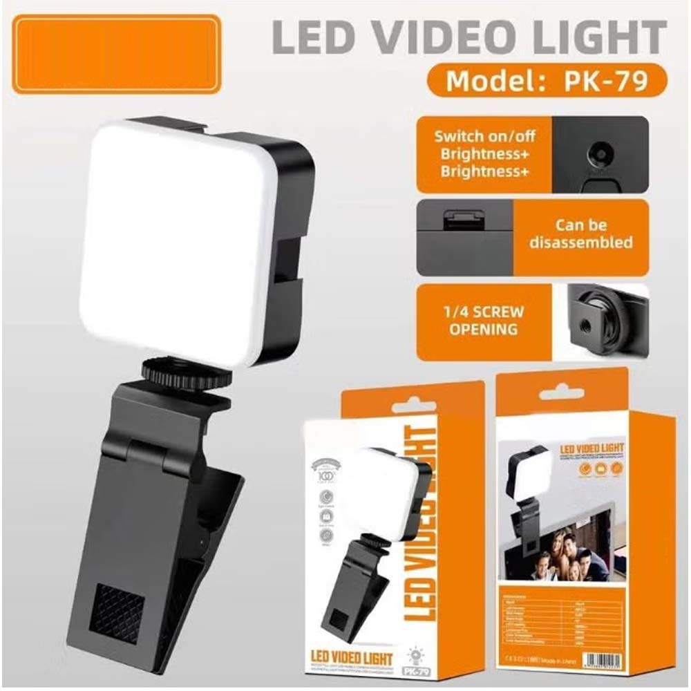 Mini LED Video Light – 6000K Adjustable Brightness 5.5W Fill Lamp with Universal Cold Shoe & Mount for DSLR Cameras, Smartphones, Laptops & Video Conferencing