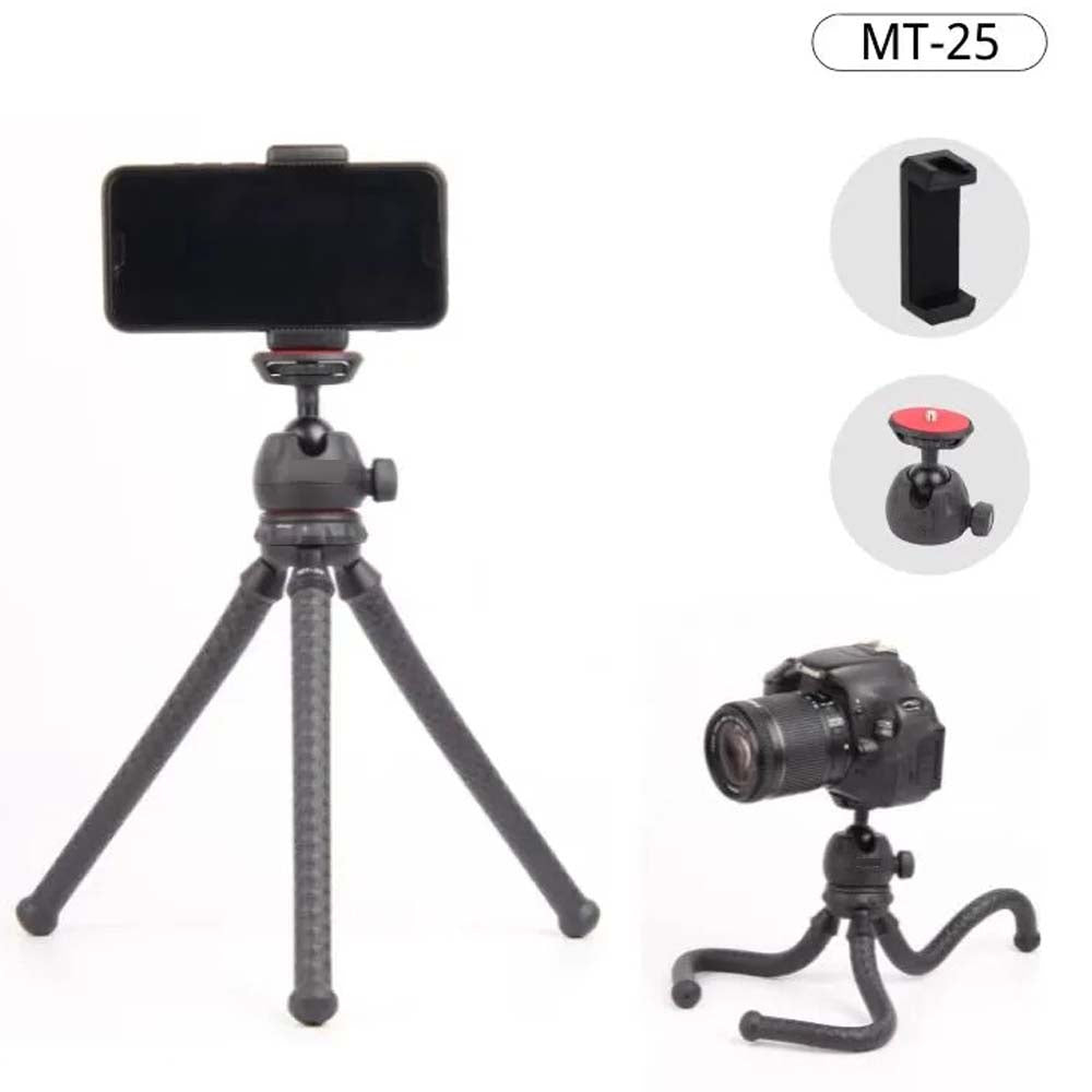 Mini Flexible Tripod – Portable Phone & Camera Stand with Adjustable Bendable Legs | Universal Mount for Tabletop, Vlogging, Selfies, YouTube & Photography (Lightweight & Durable)