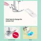 European Standard Home Sewing Machine | 2-Speed Stitching with Front/Back Function | Thick Fabric Locking, Night Light & Guide Locking Eye for Easy Home Sewing