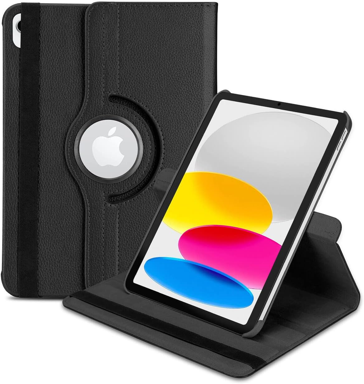 iPad 10th Gen 10.9" Leather Case – 360° Rotating Smart Cover with Auto Sleep/Wake, Multi-Angle Stand & Full Protection (Multi Colour)