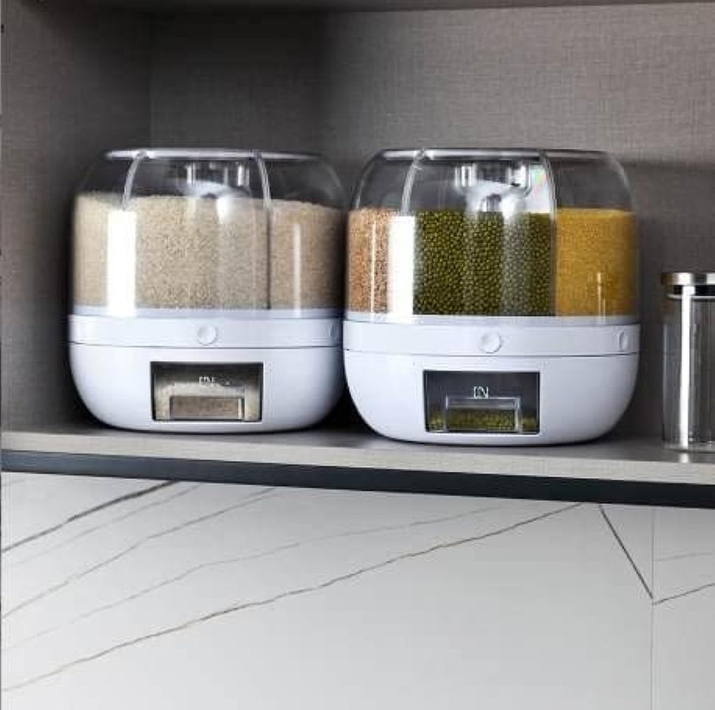 Multifunctional Grain Storage System – Large Capacity Grain Dispenser and Rice Box with Durable Build