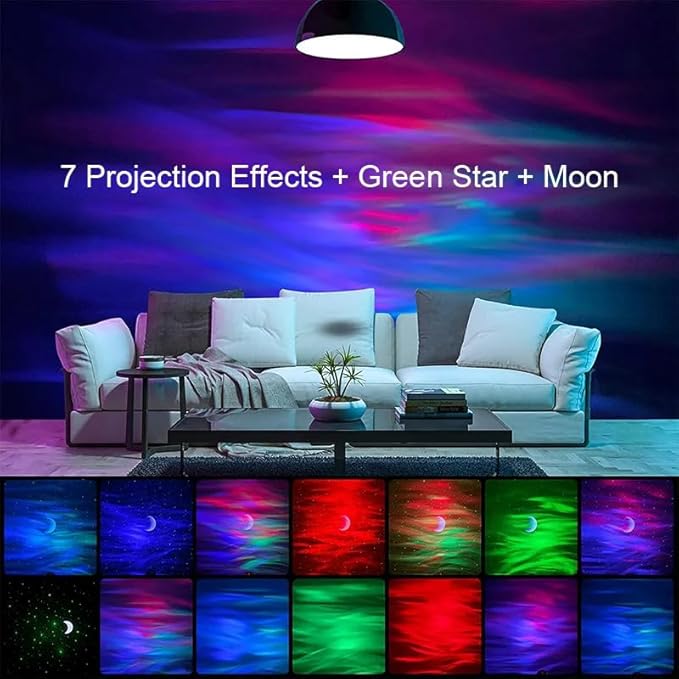 Galaxy Star Projector – 3-in-1 Aurora Borealis LED Light Projector with Bluetooth Speaker, White Noise, and Customizable Lighting Modes