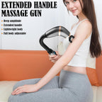 Extended Handle Massage Gun – Long Handheld Deep Tissue Massager for Full-Body Muscle Relief and Recovery