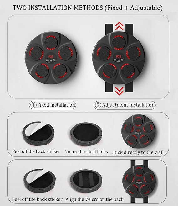 Music Boxing Machine | Smart Punching Equipment with LED Screen & Reaction Targets | Home Fitness & Fun Gift