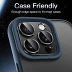 Camera Lens Protector for iPhone 16 Pro/Pro Max | 9H Tempered Glass with Matte Metal Plate