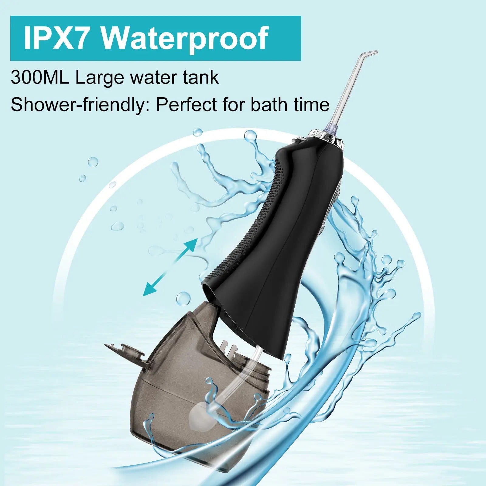 Portable Dental Water Flosser – Rechargeable Oral Irrigator with Bag, IPX7 Waterproof, Perfect for Home and Travel