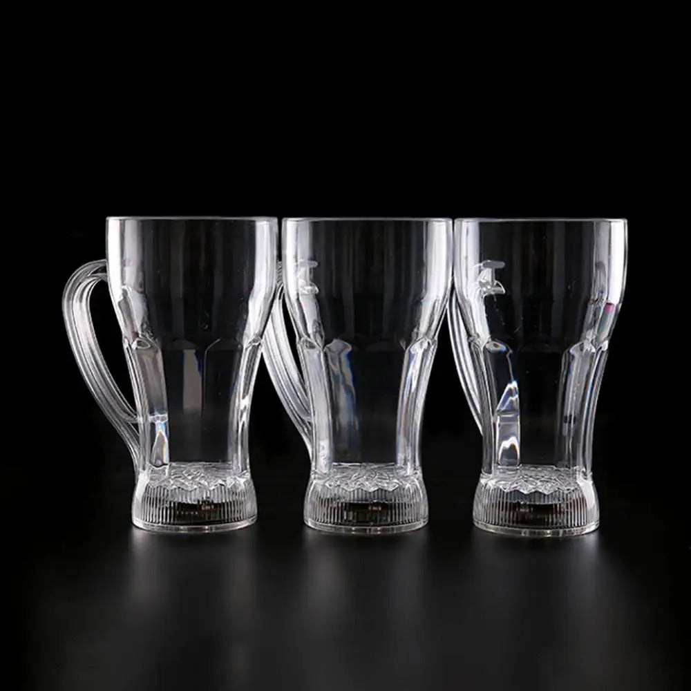 Acrylic LED Flashing Color-Changing Glass | Water-Activated Light-Up Beer Mug & Whiskey Cup for Parties
