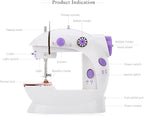 Sewing Machine for Beginners | Portable Mini Electric Sewing Machine with Extension Table, Dual Speed, & Foot Pedal | Perfect for Kids & Household Use