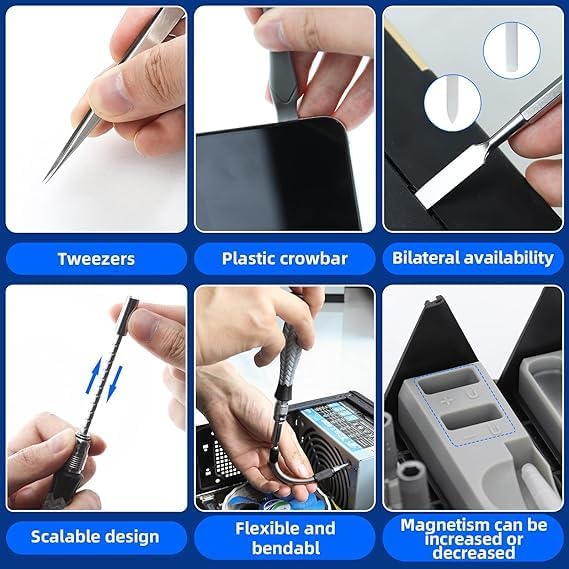 Mini Magnetic Screwdriver Set – Portable Cylinder Tool Kit for DIY Repairs of Glasses, Phones, Laptops, and Electronics