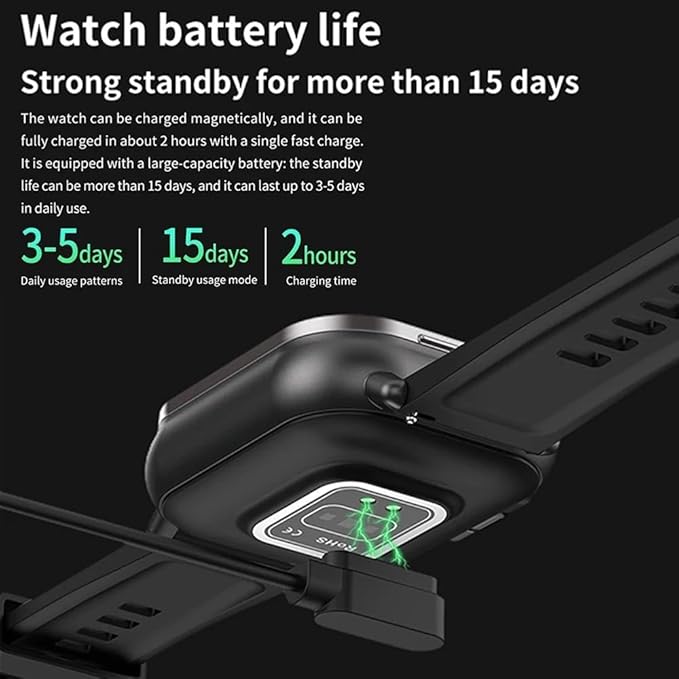 D8 2-in-1 Smart Watch with Wireless Bluetooth Headset | Calling & Health Monitoring Smartwatch for Men & Women